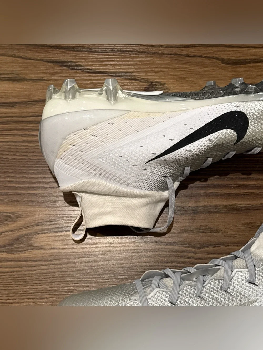 Size 14 Nike Vapor Untouchable Pro 3 Football Cleats White Silver 917165-112
